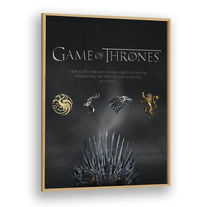 Game Of Thrones By Grishma Korjani Movie Posters in Oak Wood Plain Frame