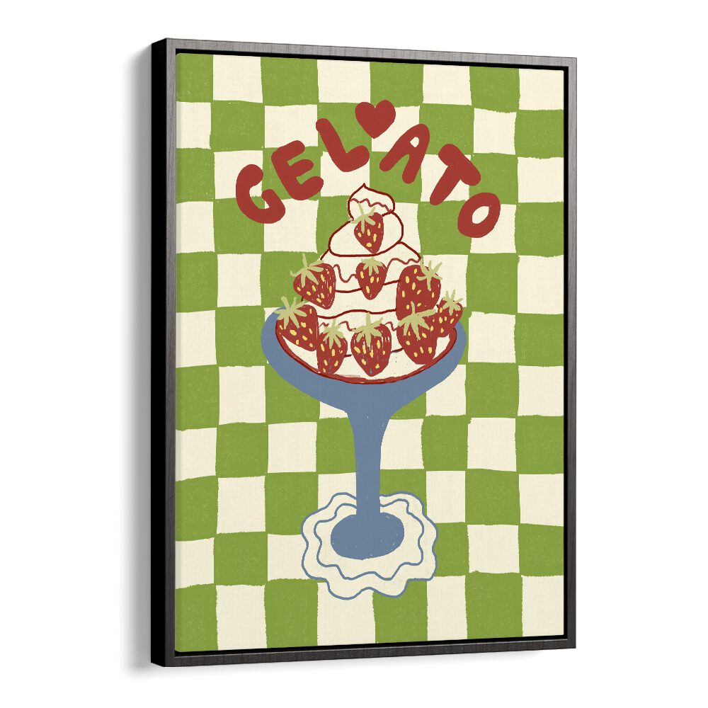 Gelato by Studio Dolci Kitchen Art Prints in Black Floater Frame