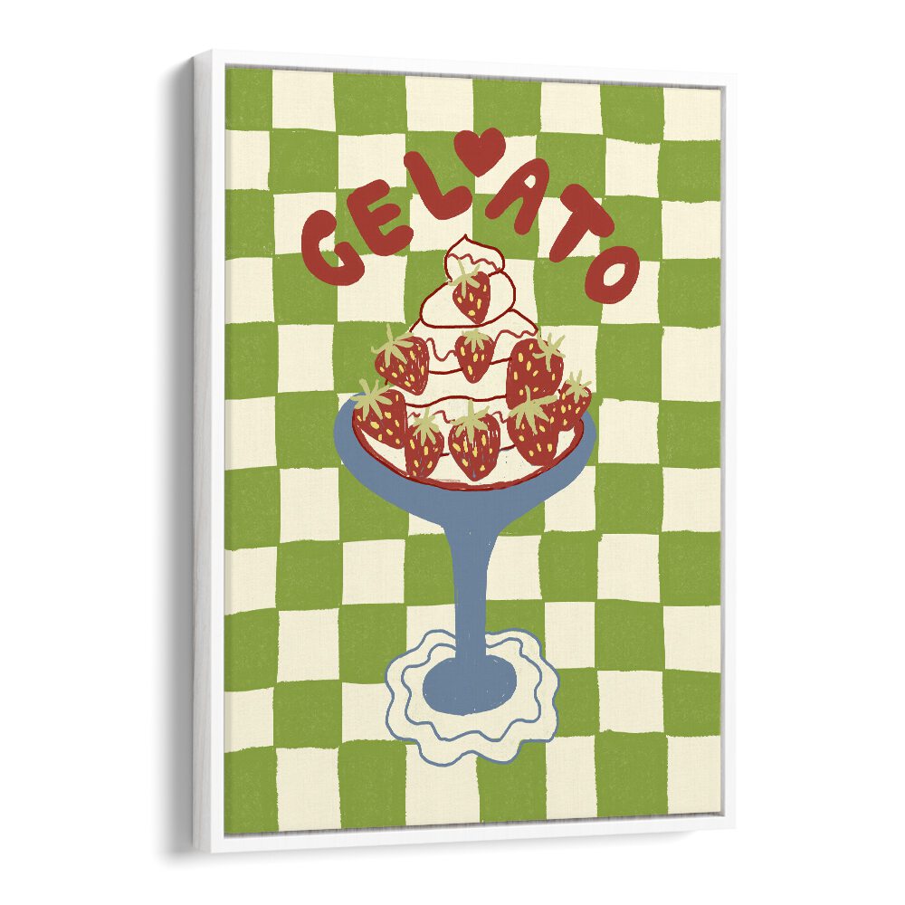 Gelato by Studio Dolci Kitchen Art Prints in White Floater Frame