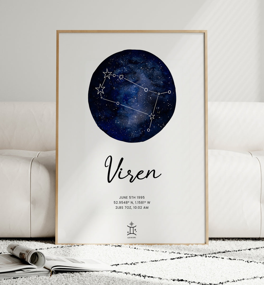  painting - PERSONALIZED ZODIAC SIGN PRINT by Asianmonk