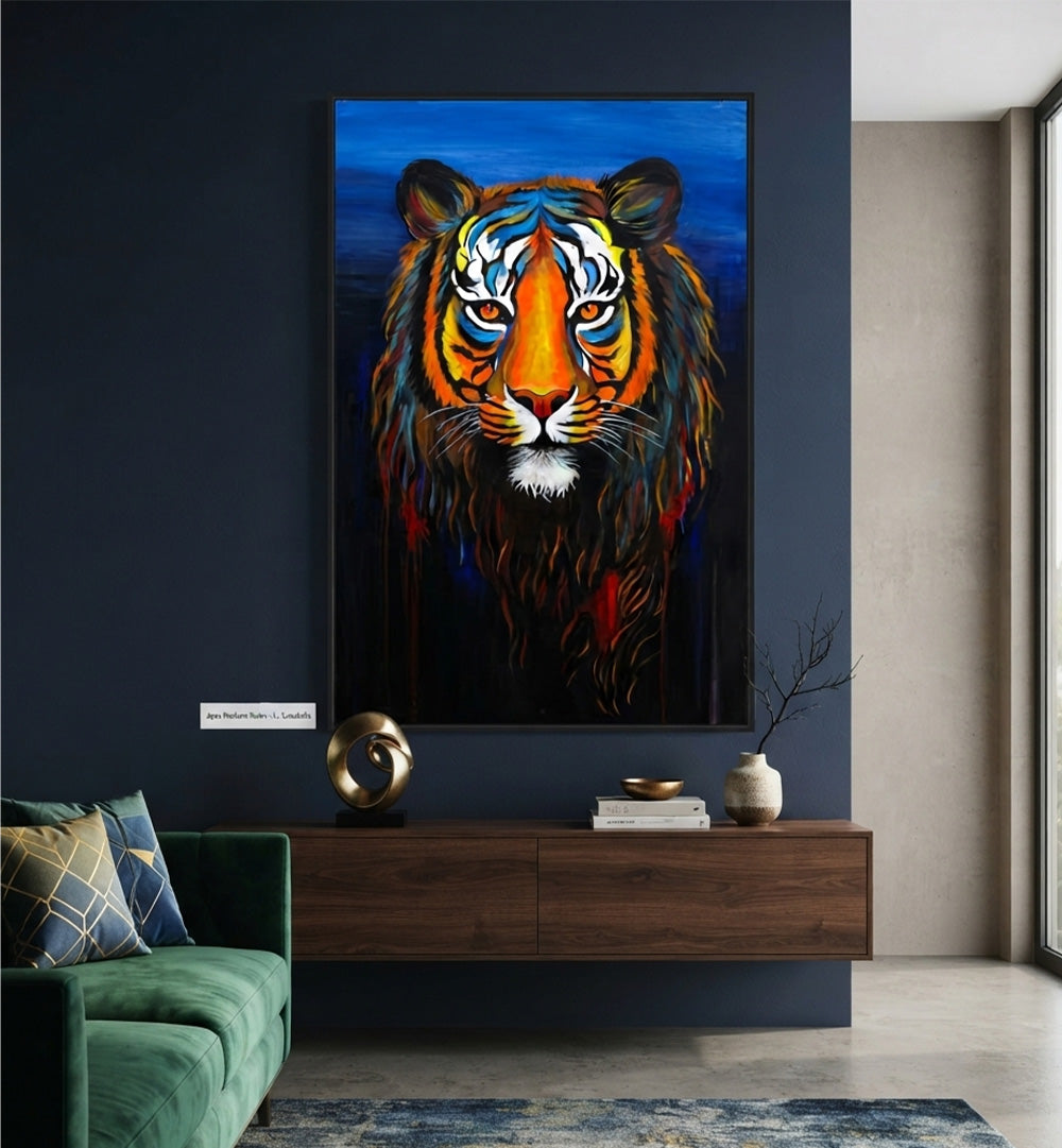 ABSTRACT TIGER  , HANDMADE ARTWORKS