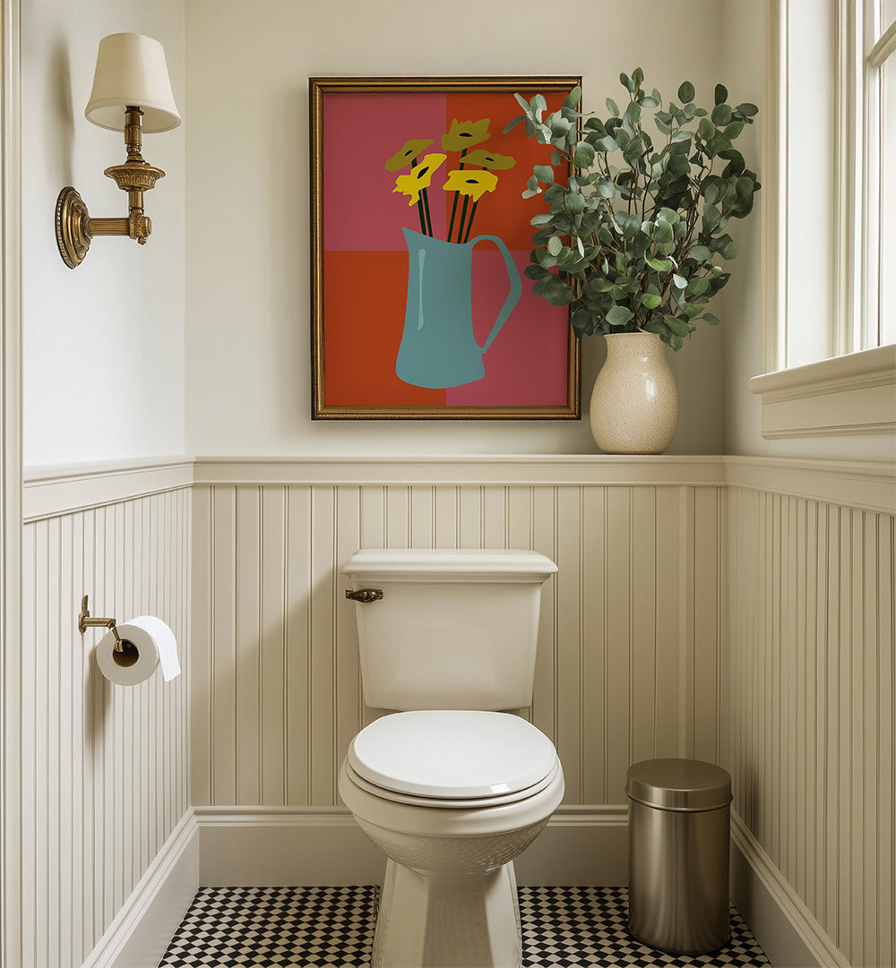 FLOWERS IN VASE , FLORAL FLOWER PAINTINGS