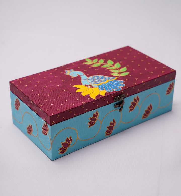 HERITAGE PEACOCK LOTUS KEEPSAKE BOX