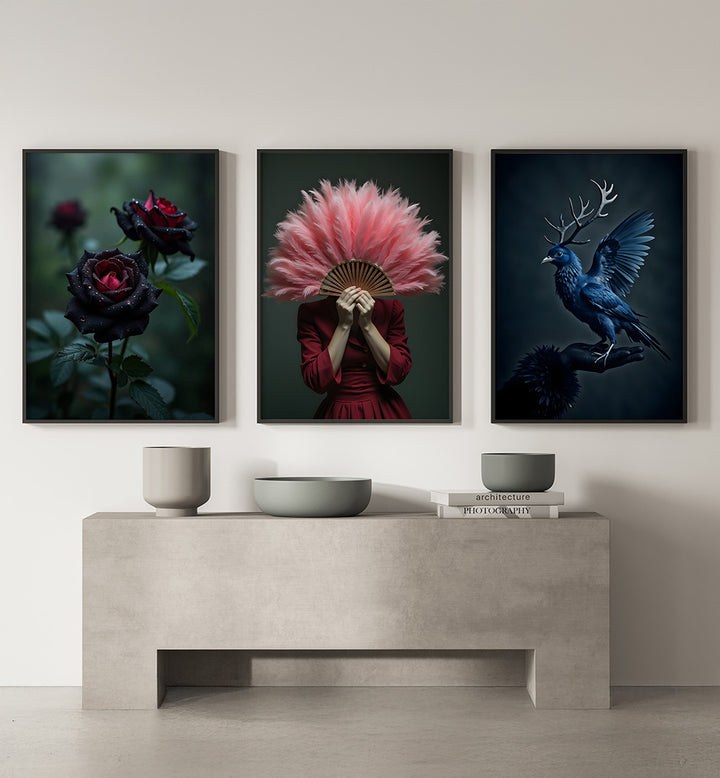 POETIC SHADOWS  , SET OF 3 PAINTINGS
