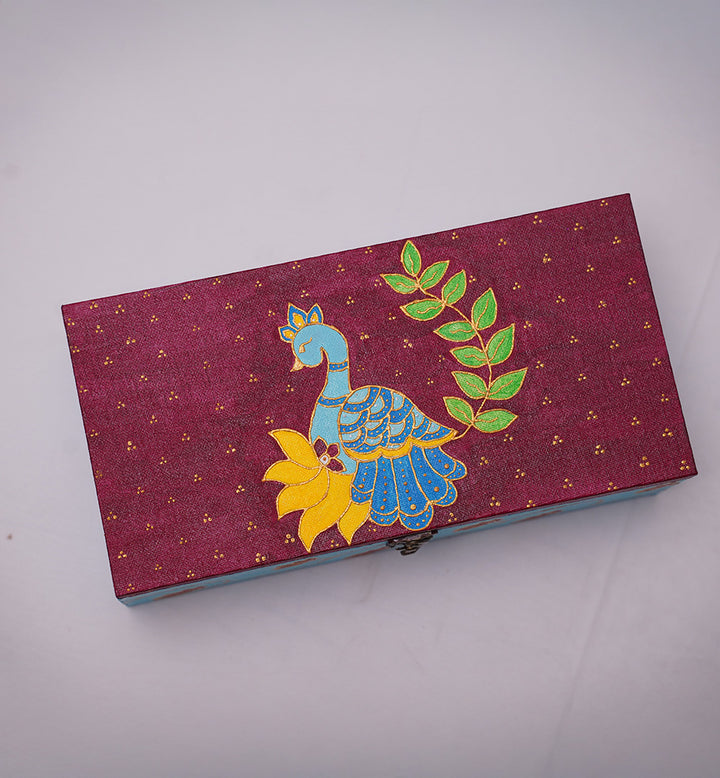 HERITAGE PEACOCK LOTUS KEEPSAKE BOX