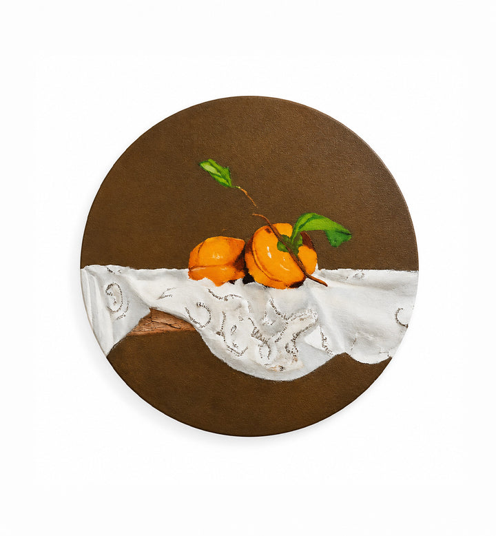 PERSIMMONS IN QUIET  LIGHT , HANDMADE ARTWORKS
