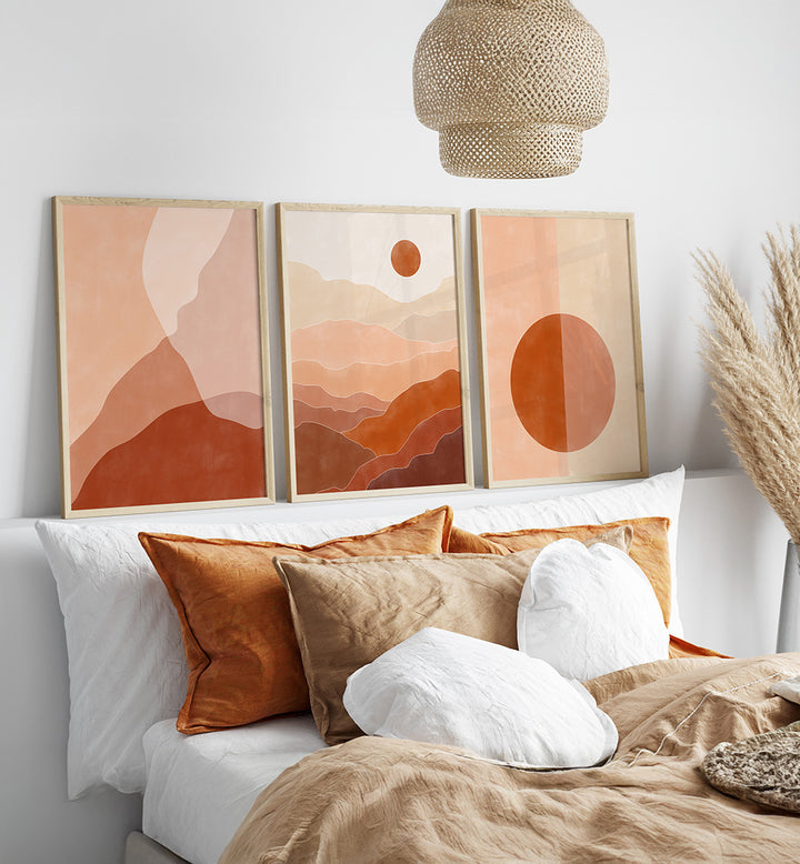 NATURE ESCAPES , SET OF 3 PAINTINGS