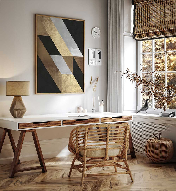 GEOMETRIC GOLD FLOW , GEOMETRIC ART PRINTS