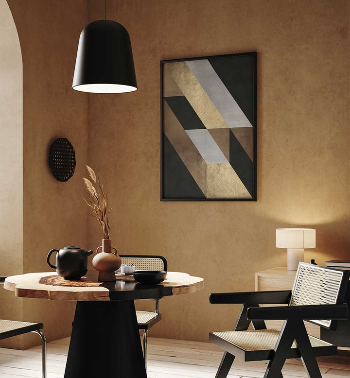GEOMETRIC GOLD FLOW , GEOMETRIC ART PRINTS