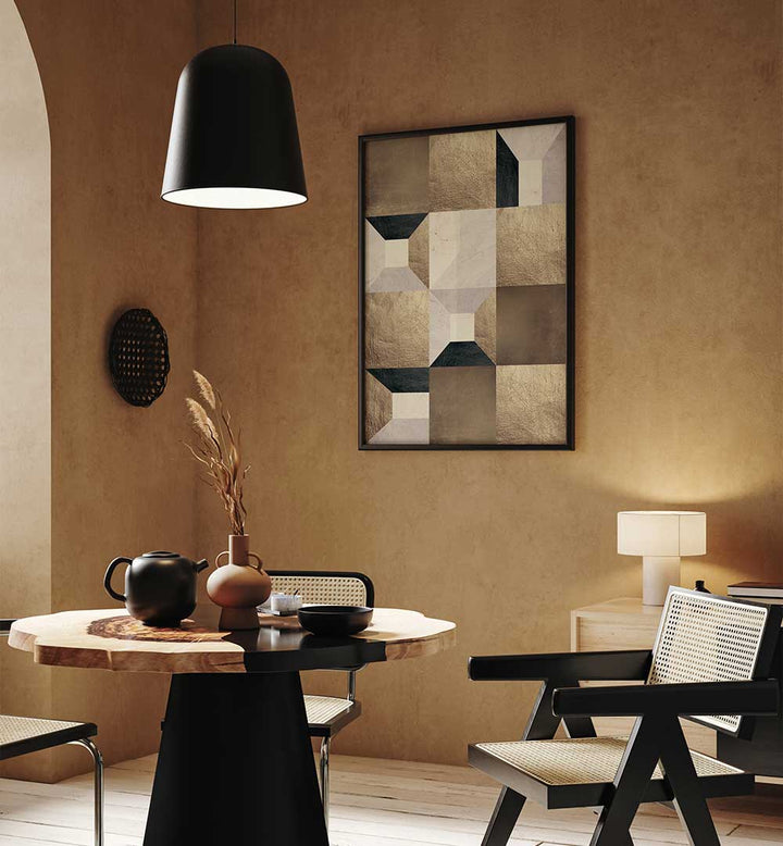 GEOMETRIC GOLD RHYTHM , GEOMETRIC ART PRINTS