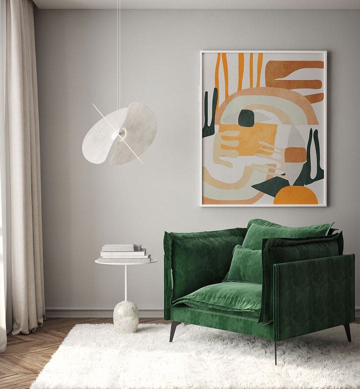 GEOMETRIC SHAPES ABSTRACT HARMONY , BOHO ART PAINTINGS