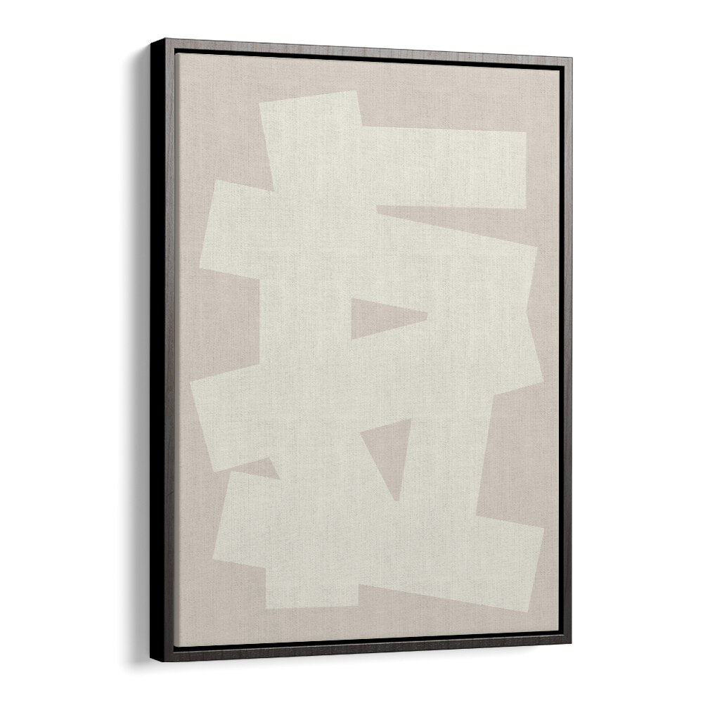 Geometrical Graphic Abstract Art Abstract Paintings in Black Floater Frame