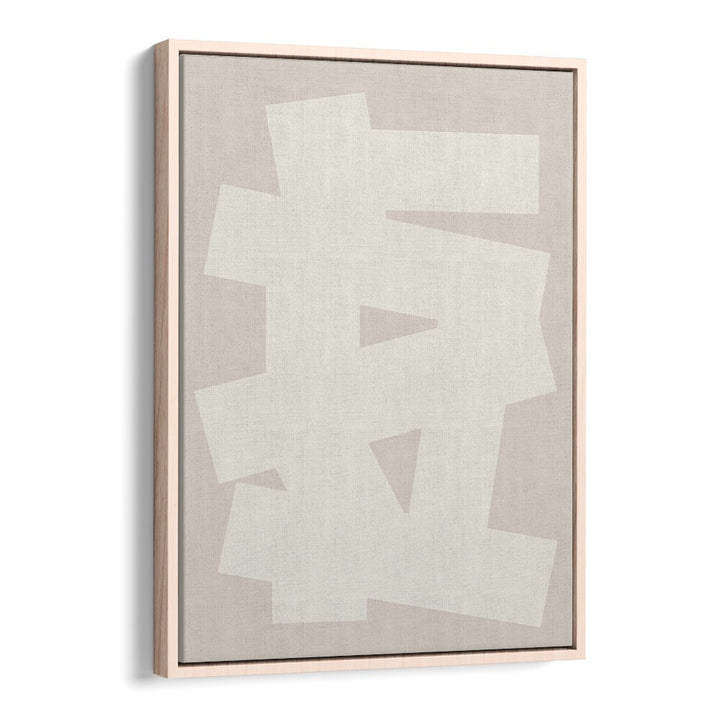 Geometrical Graphic Abstract Art Abstract Paintings in Oak Wood Floater Frame