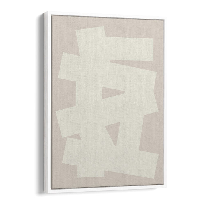 Geometrical Graphic Abstract Art Abstract Paintings in White Floater Frame