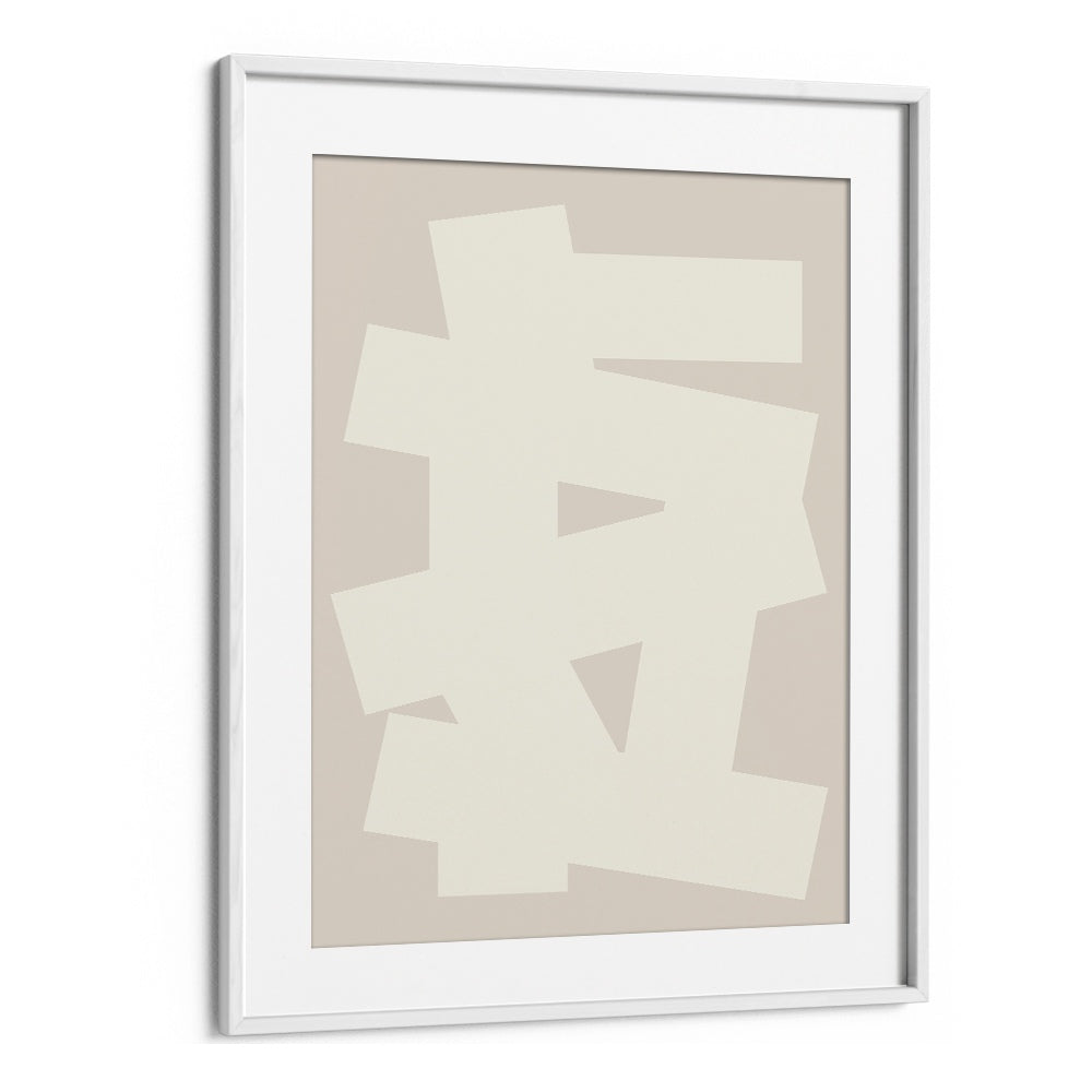 Geometrical Graphic Abstract Art Abstract Paintings in White Frame With Mount