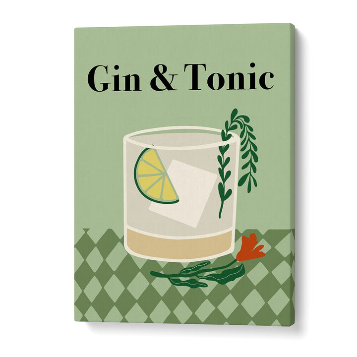 Gin a Tonic by Miho Art Studio Bar Posters Bar Art Prints in Gallery Wrap