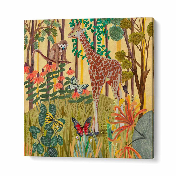 Giraffe in Nature By Caroline Bonne Muller Wildlife Paintings in Gallery Wrap