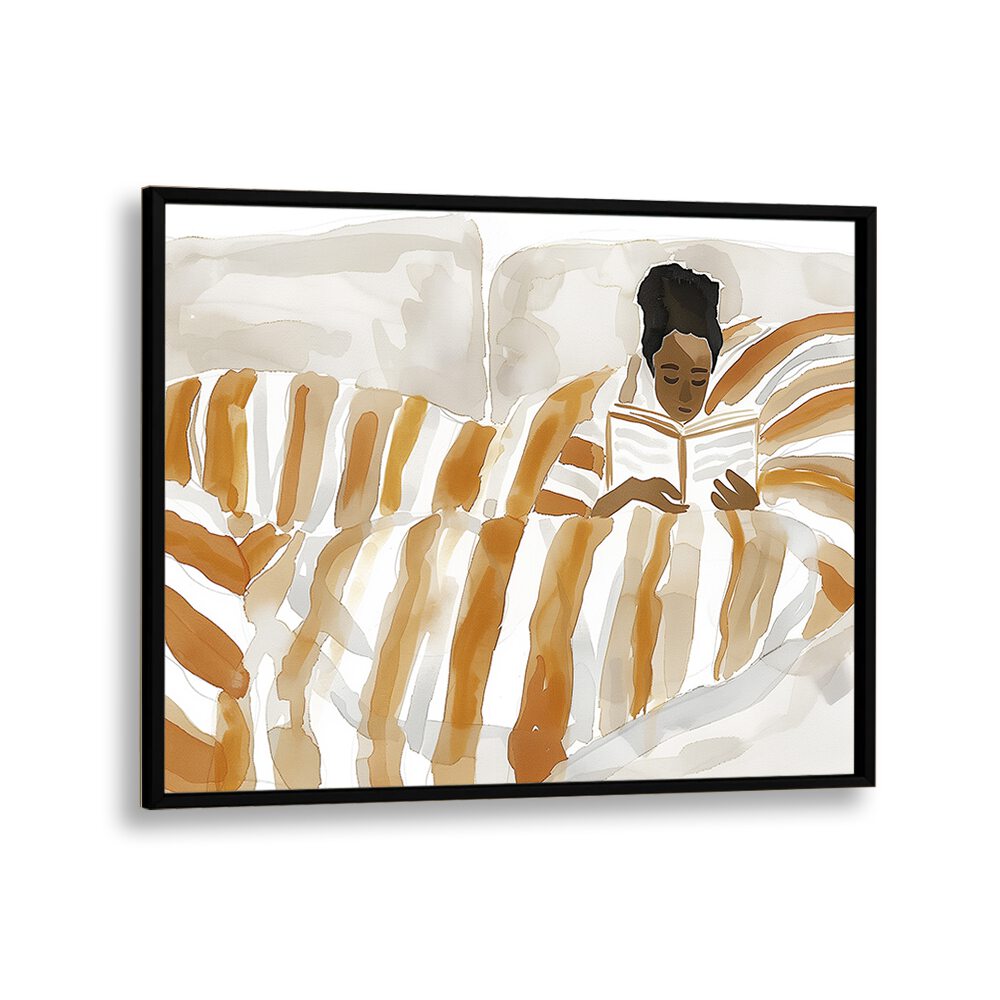 Girl At Mayhem  Women Illustrations paintings in Black Plain Frame