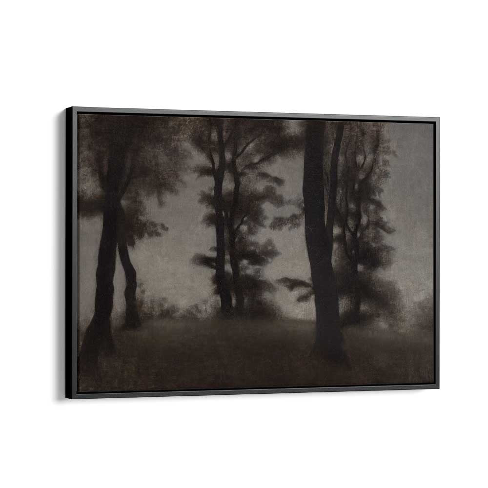 Gloomed Glade Gothic Wall Art Prints in Black Floater Frame