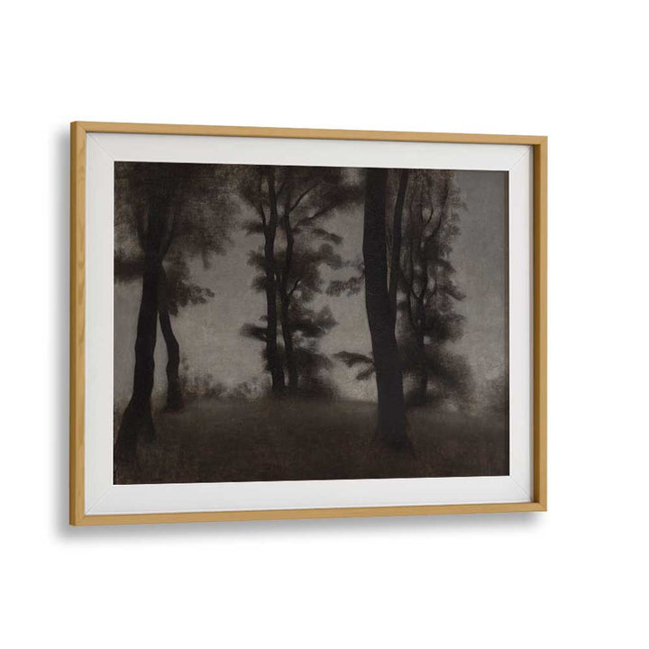 Gloomed Glade Gothic Wall Art Prints in Oak Wood Frame With Mount