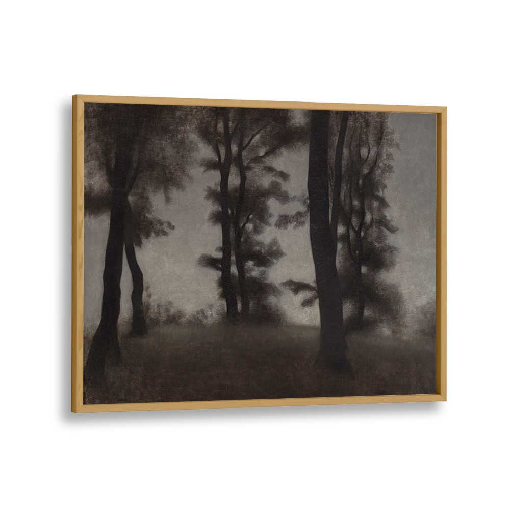 Gloomed Glade Gothic Wall Art Prints in Oak Wood Plain Frame