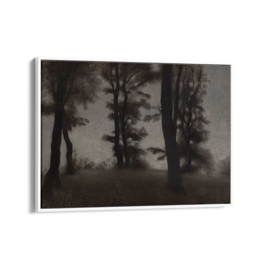 Gloomed Glade Gothic Wall Art Prints in White Floater Frame