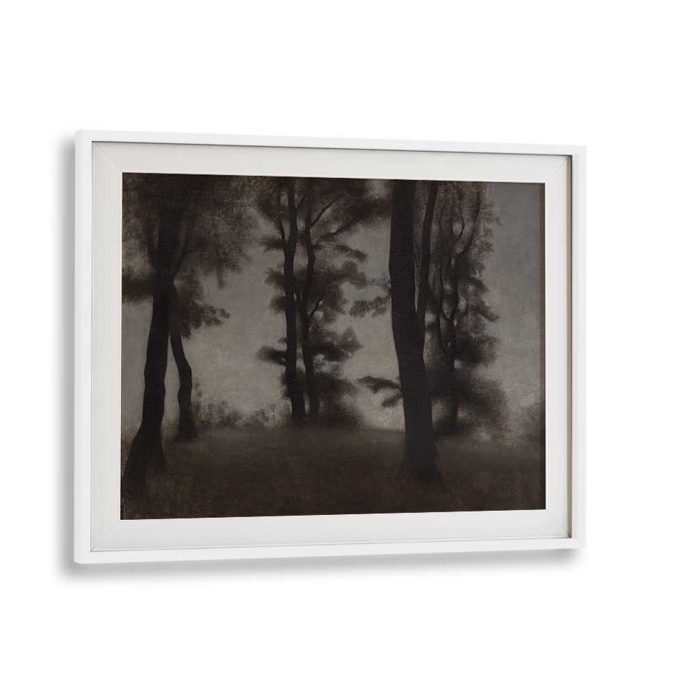 Gloomed Glade Gothic Wall Art Prints in White Frame With Mount