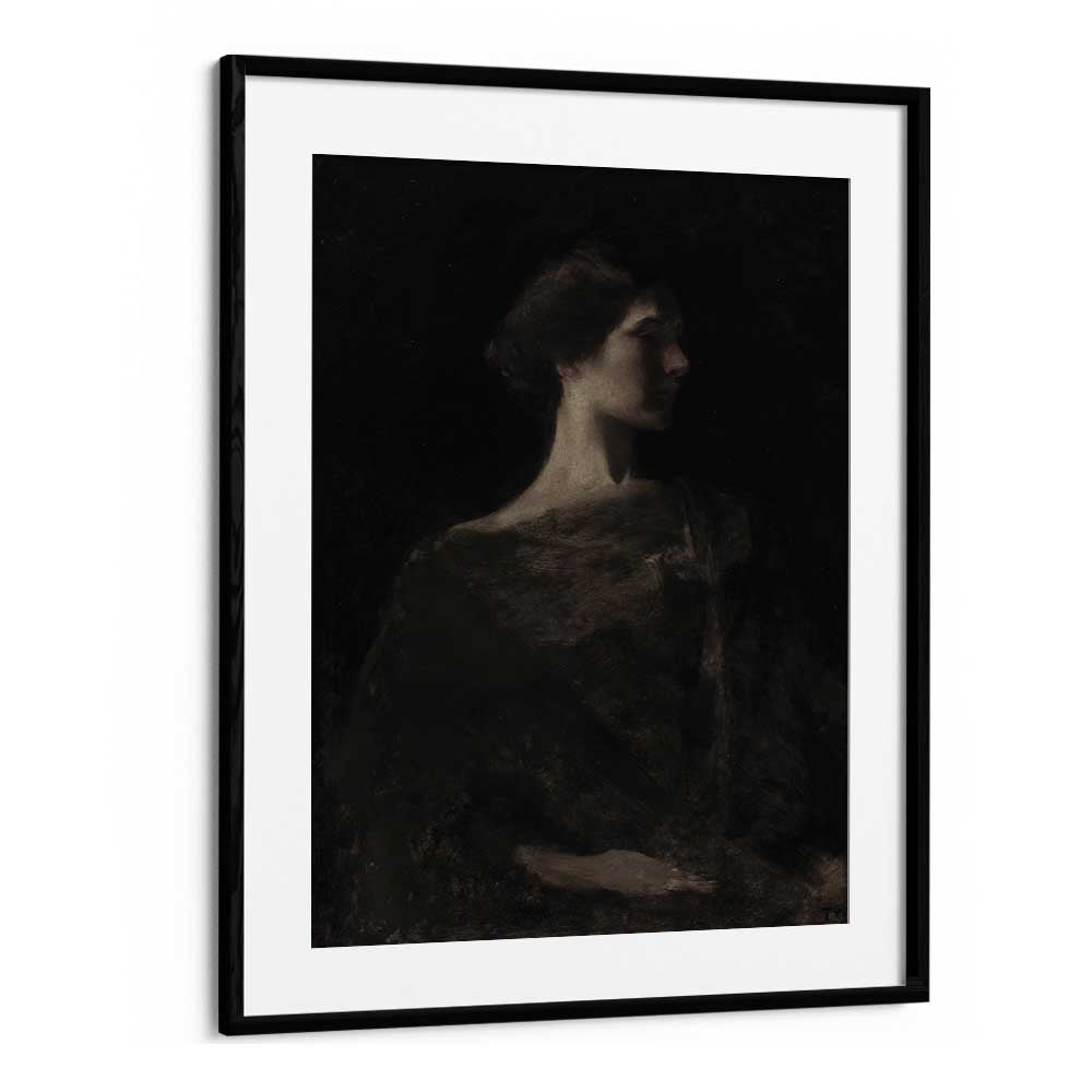 Gloomy Grace Gothic Wall Art Prints in Black Frame With Mount