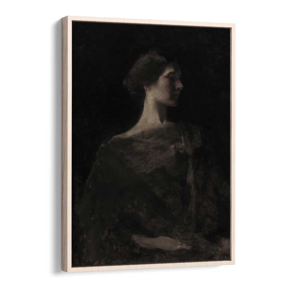 Gloomy Grace Gothic Wall Art Prints in Oak Wood Floater Frame