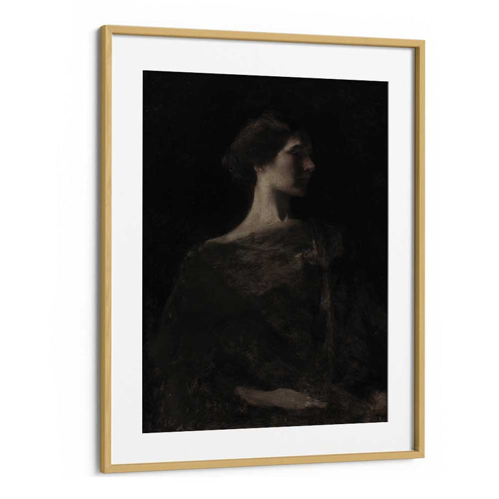 Gloomy Grace Gothic Wall Art Prints in Oak Wood Frame With Mount