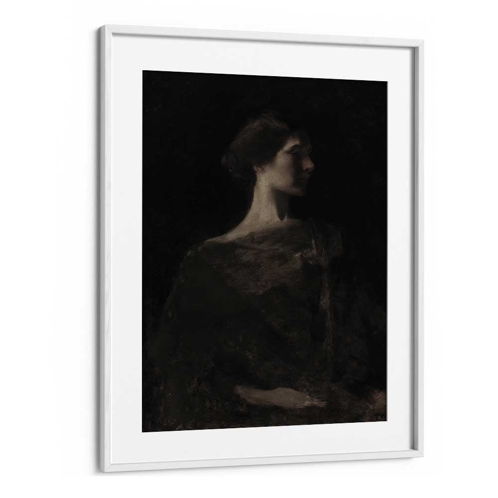 Gloomy Grace Gothic Wall Art Prints in White Frame With Mount