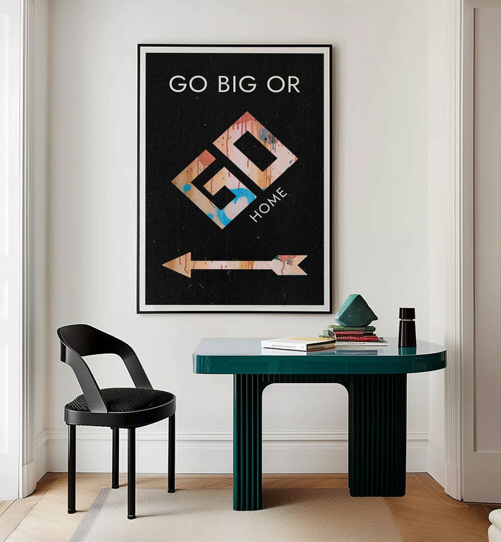 Transform your space with GO BIG OR GO HOME, QUOTES typography poster that inspires ambition and motivation.