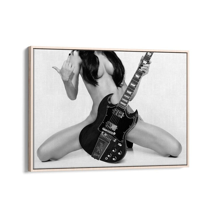 Go Rock Yourself by David Drake Fine Art Photography Fashion Photography in Oak Wood Floater Frame