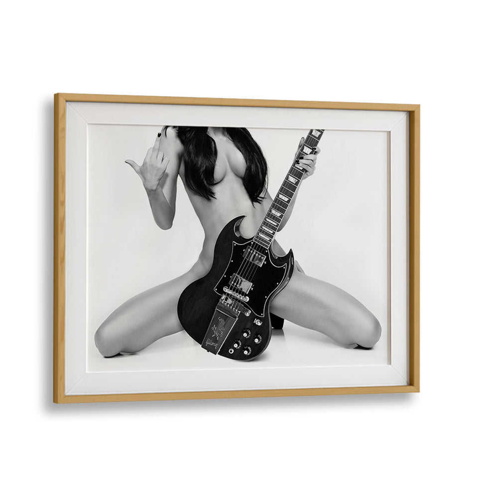 Go Rock Yourself by David Drake Fine Art Photography Fashion Photography in Oak Wood Frame With Mount