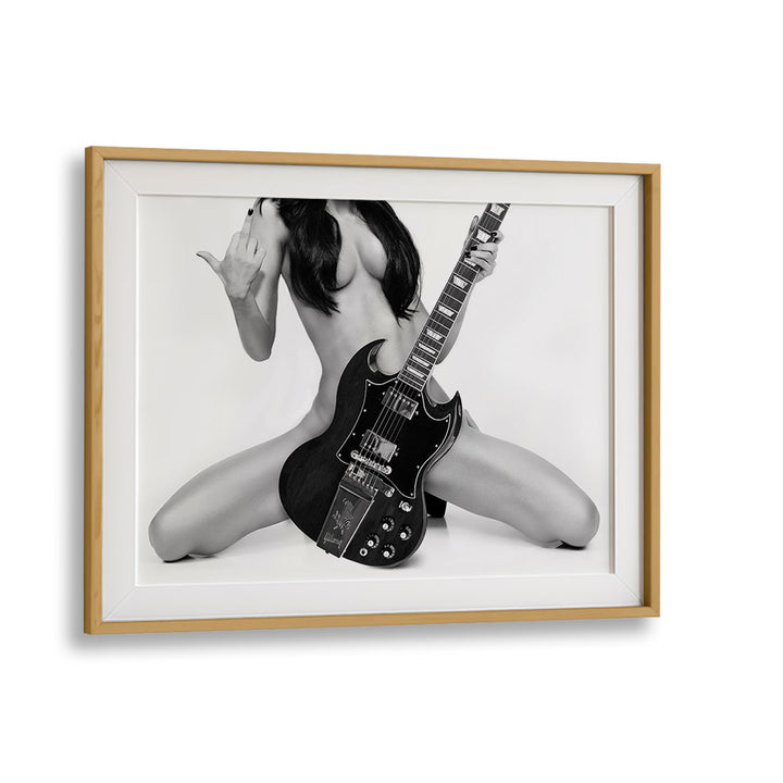 Go Rock Yourself by David Drake Fine Art Photography Fashion Photography in Oak Wood Frame With Mount