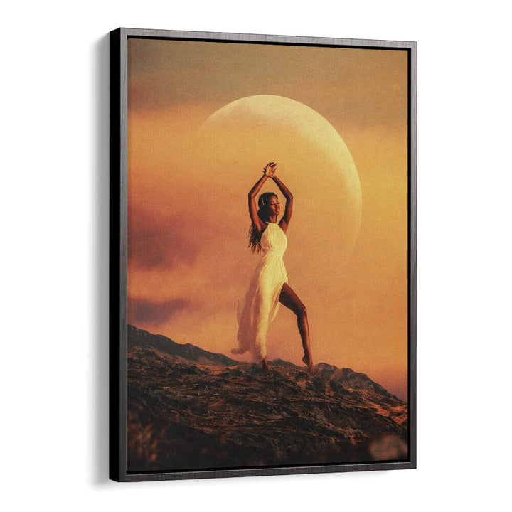 Goddess Surreal Paintings Surreal Art Prints in Black Floater Frame