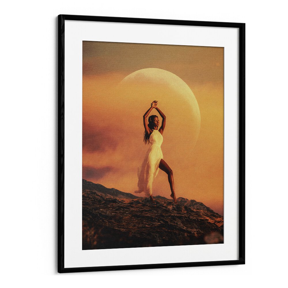 Goddess Surreal Paintings Surreal Art Prints in Black Frame With Mount