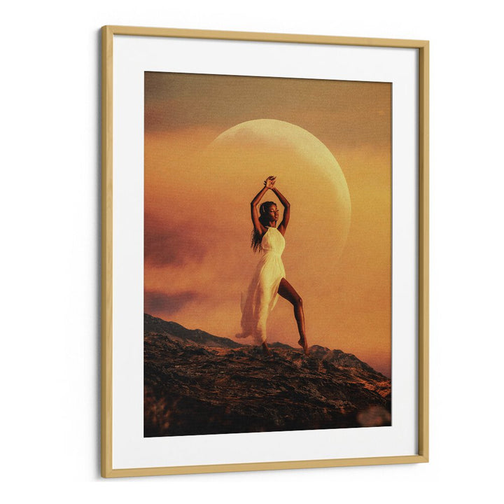 Goddess Surreal Paintings Surreal Art Prints in Oak Wood Frame With Mount