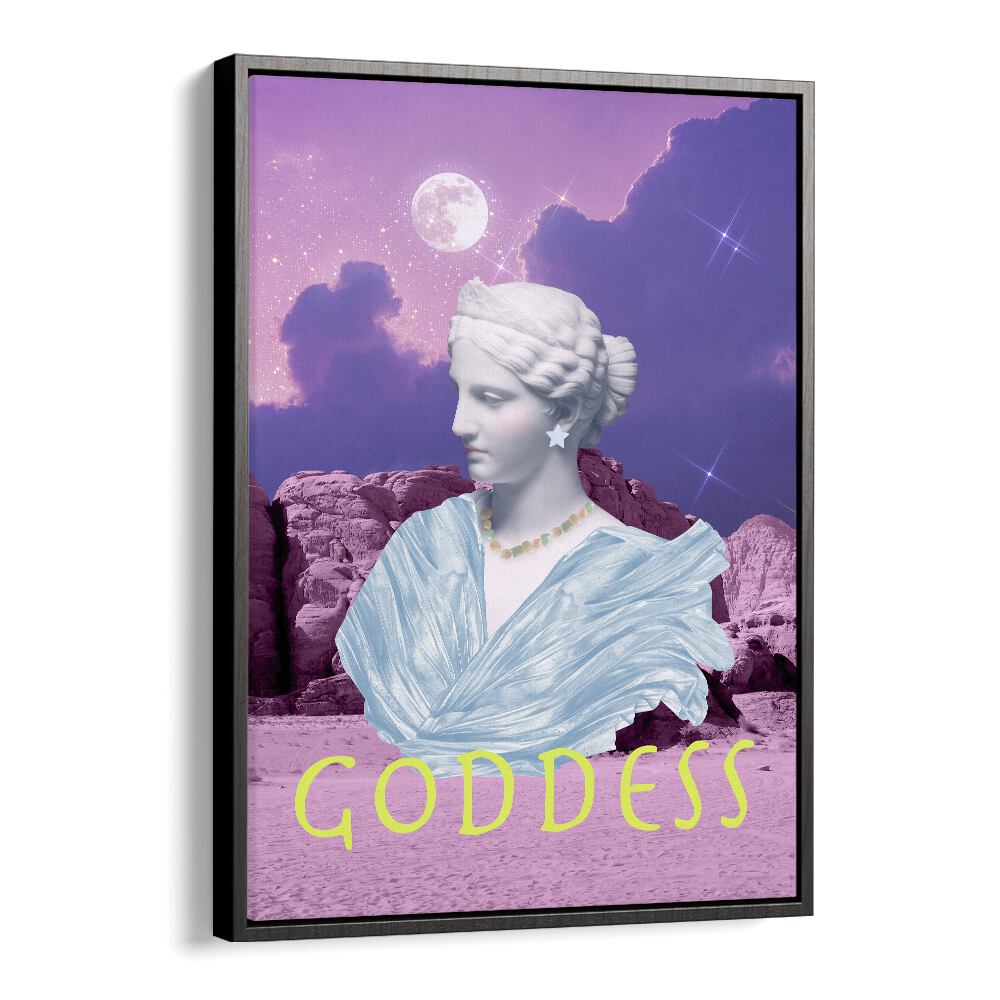 Goddess by Grace Digital Art Co Altered Art Prints in Black Floater Frame