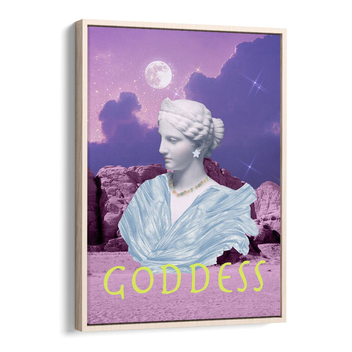 Goddess by Grace Digital Art Co Altered Art Prints in Oak Wood Floater Frame