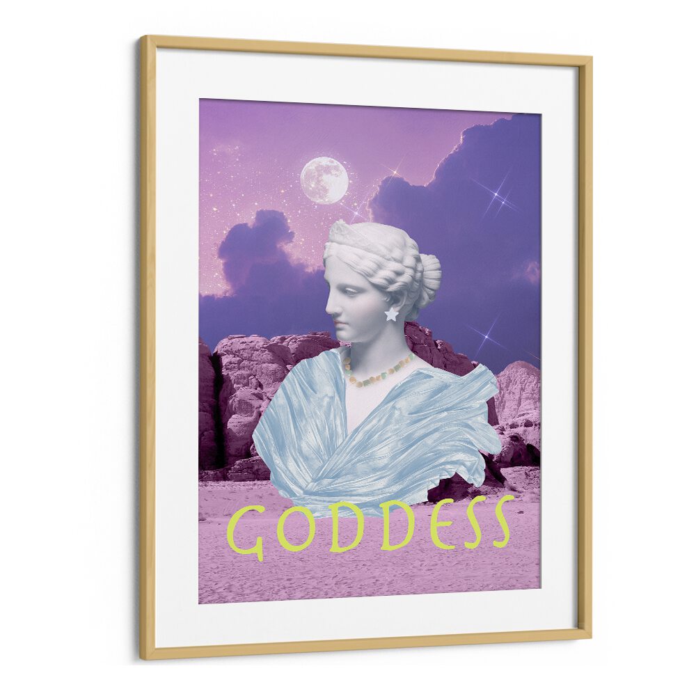 Goddess by Grace Digital Art Co Altered Art Prints in Oak Wood Frame With Mount