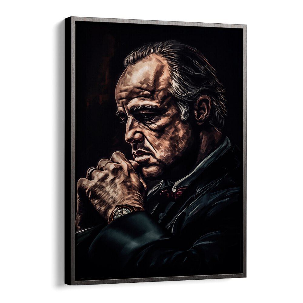 Godfather Art ii Movie Posters in Black Floater Frame