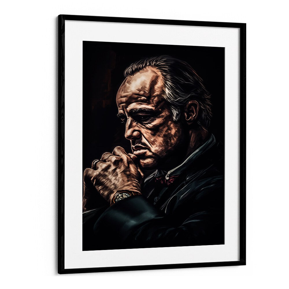 Godfather Art ii Movie Posters in Black Frame With Mount