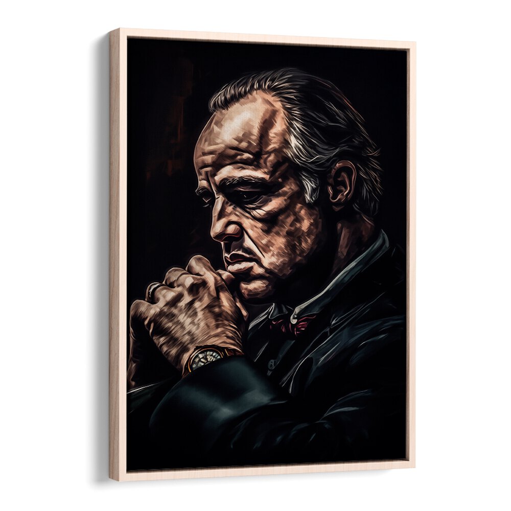 Godfather Art ii Movie Posters in Oak Wood Floater Frame