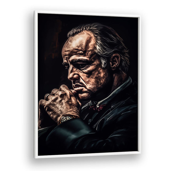 Godfather Art ii Movie Posters in White Plain Frame