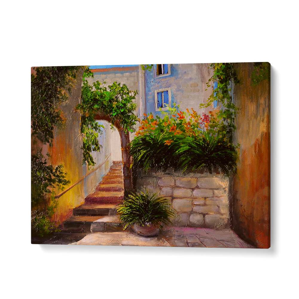 Golden Alley Vintage European Paintings in Gallery Wrap