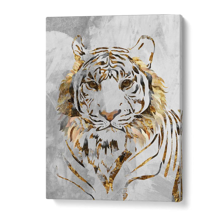 Golden Tiger and Concrete By Sarah Manovski Wildlife Paintings in Gallery Wrap