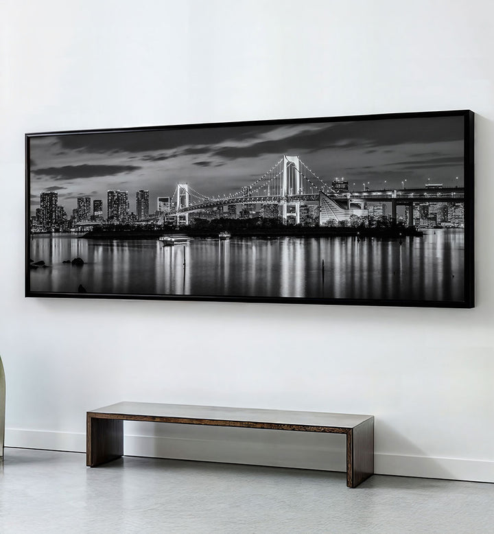 TOKYO SKYLINE AT SUNSET , PANORAMIC ART