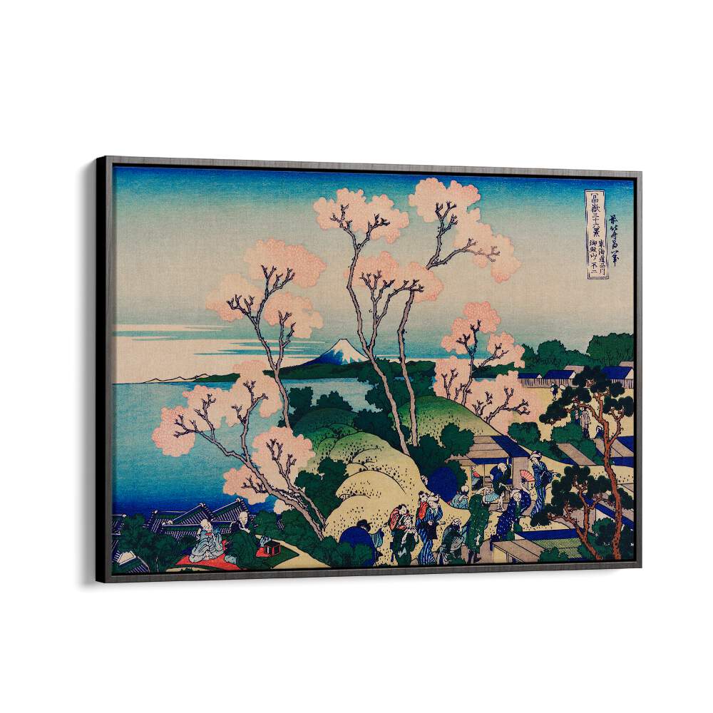 Goten-yama Hill, Shinagawa On The Tokaido (1760-1849) By Katsushika Hokusai Japanese Paintings in Black Floater Frame