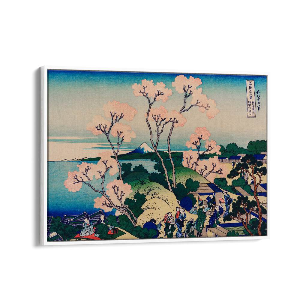 Goten-yama Hill, Shinagawa On The Tokaido (1760-1849) By Katsushika Hokusai Japanese Paintings in White Floater Frame